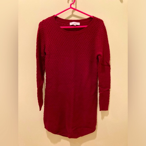 loft red sweater dress NWT! Loft Cable Knit Puff Sleeve Sweater Dress, Ann
